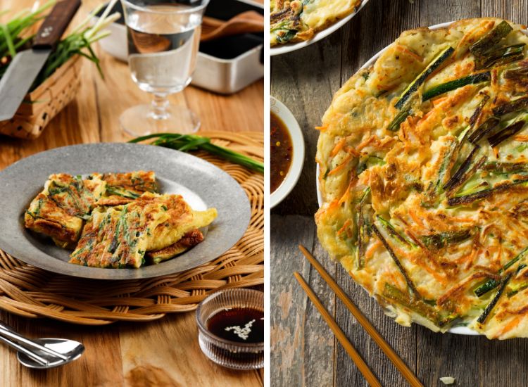 Crêpes coréennes aux oignons verts